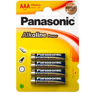 Panasonic Bronze Pila Alcalina Aaa Lr03 Blister*4