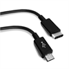 Puro - Cable Carga y Sincronización Negro Type C 3.1 a Micro USB 2.0 3A 480GBps 1 m. Compatible Fast Charge