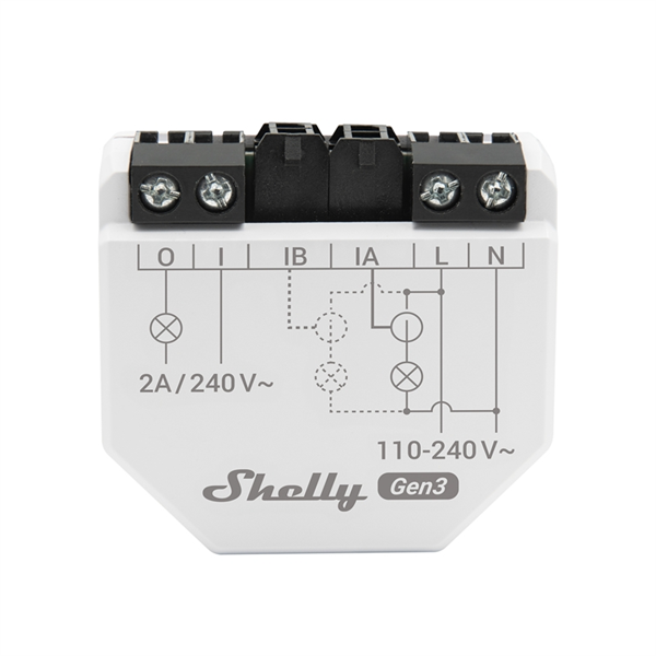 Shelly - Shelly Módulo Wi-Fi BT Medidor Consumo EM Gen3 + Pinza Transformadora de corriente 50A