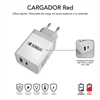 Subblim - Subblim Pack cargador pared 2 puertos Cargador Pared Smart  PD25W+QC3.0+C a cable C/Lightning blanco