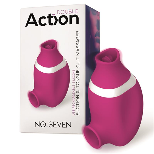 Action No. Seven 2 en 1 Succionador de Clítoris y Lengua