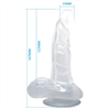 Baile - Baile Dildo Realistico Con Ventosa Y Testiculos 16.7 Cm Transparente