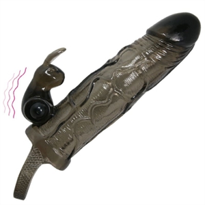 Baile Brave Man Funda Realistica Pene Con Rabbit 16.5 Cm Negro