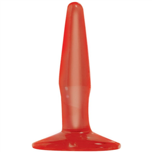 Basix Mini Plug Anal De Gelatina Rojo 9cm
