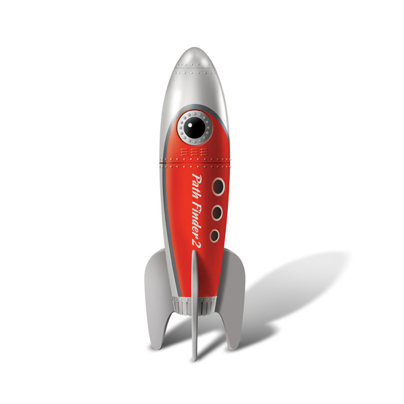 Big Teaze Toys Retro Pocket Rocket Red