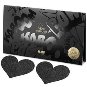 Bijoux Indiscrets Bijoux Pezoneras Flash Corazón Negro