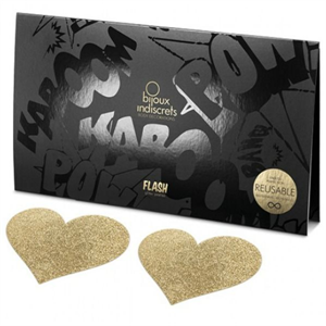 Bijoux Indiscrets Bijoux Pezoneras Flash Corazón Oro