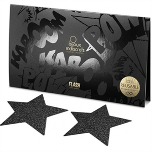 Bijoux Indiscrets Bijoux Pezoneras Flash Estrella Negra