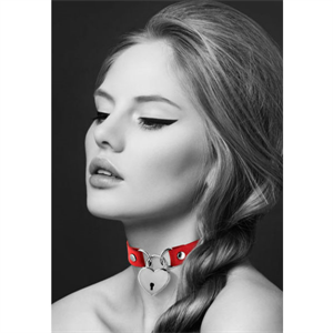 Bijoux Pour Toi Collar Candado Corazón Rojo