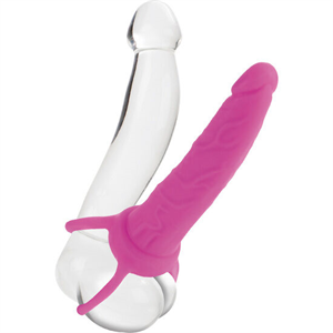 Calexotics Calex Dual Penetrator Dildo Con Arnes Rosa
