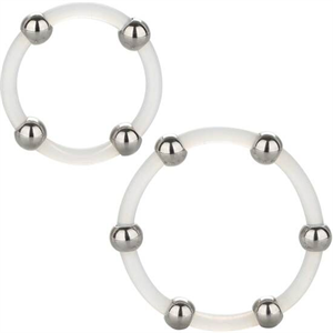 Calexotics Calex Kit De 2 Uds Anillo De Silicona Con Cuentas De Acero