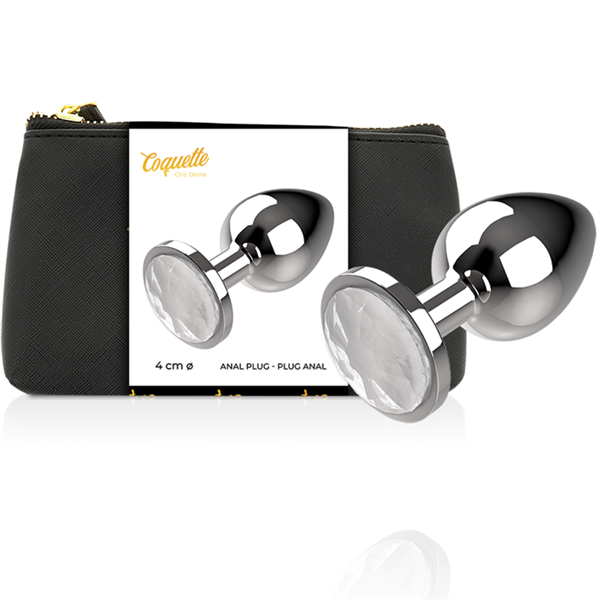 Coquette - Coquette Plug Anal De Metal Talla L Cristal Clear 4 X 9cm