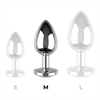 Coquette - Coquette Plug Anal De Metal Talla M Cristal Clear 3.5 X 8cm