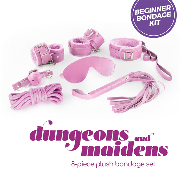 Crushious Kit Bdsm Dungeons & Maidens 8 Piezas - Color Rosa 