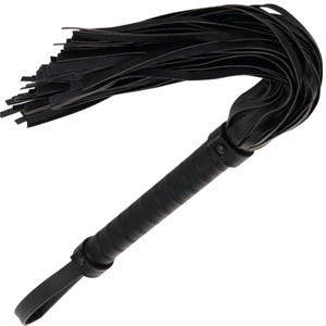 Darkness Látigo Bondage Negro 42cm Leather