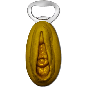 Diablo Picante - Abridor Plateado Con Forma Vagina Dorada