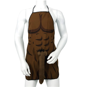 Diablo Picante - Delantal Con Pene 3d Musculoso Y Atrevido Mulato