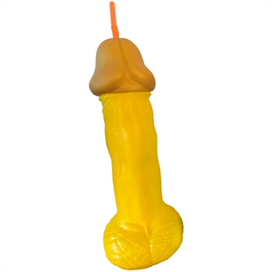 Diablo Picante - Vaso Pene Plãstico Amarillo