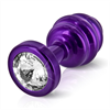 Diogol - Ano enchufe del extremo acanalado púrpura 35 mm