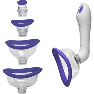 Doc Johnson Bloom Ventosa De Clitoris Y Pezones / Morado, Blanco