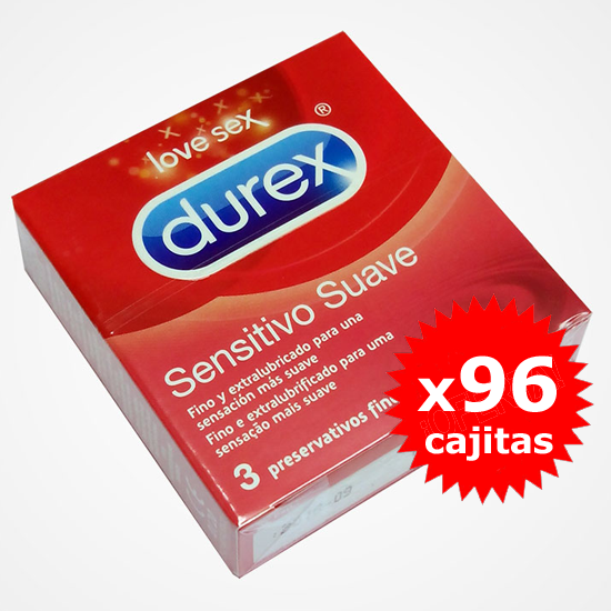 Durex Sensitivo Suave Comfort Vending (96 Cajitas)