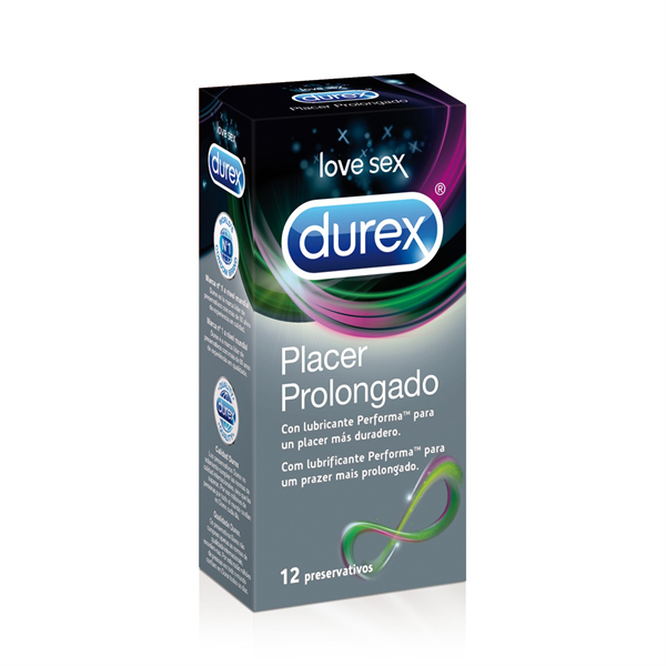 Durex - Preservativos Placer Prolongado 12 Unidades