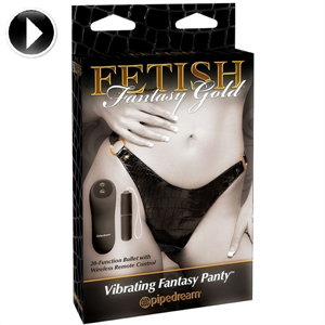 Fetish Fantasy Gold Tanga Remoto Plus