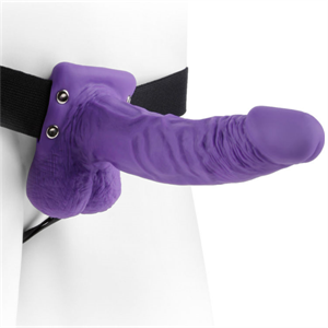 Fetish Fantasy Series 7" Arnes Con Testiculos Hueco Man 17.8 Cm Lila