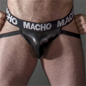 Macho Underwear Macho - Mx25nc Jock Cuero Negro L