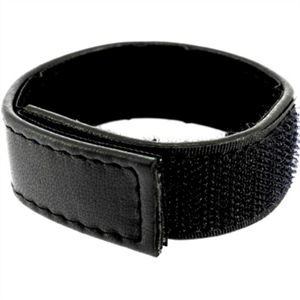 Metal Hard Correa Cuero Ajustable Con Velcro Para Pene Negro