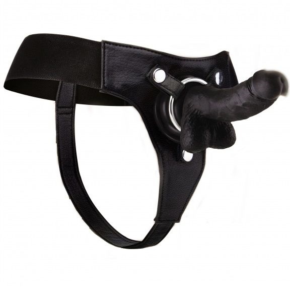 Ouch! - Arnés Strap-on Realístico Negro 7&quote; (18cm)