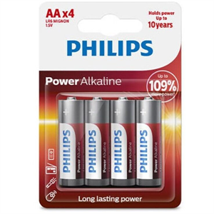 Phillips Philips Power Alkaline Pila Aa Lr6 Blister*4