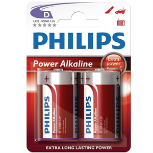 Phillips Philips Power Alkaline Pila D Lr20 Blister*2