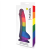Pride Dildo - Orgullo consolador - Silicona consolador del arco iris con las bolas