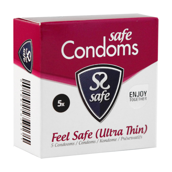 Safe - Caja de seguridad - Siéntase seguro Condones Ultra-Thin 5 piezas
