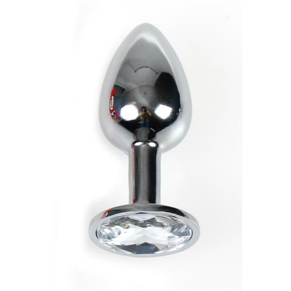 Secretplay - Plug Anal Aluminio - Cristal Transparente - 7cm