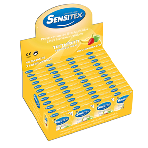 Sensitex - Sensitex Tuttifrutti - Expositor 48 Cajitas de 3