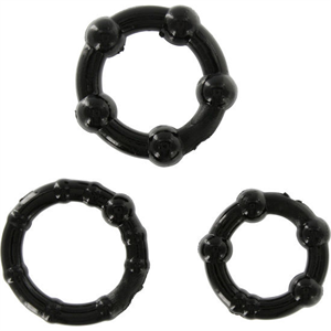 Seven Creations Sevencreations Juego Tres Anillos Pene Negro
