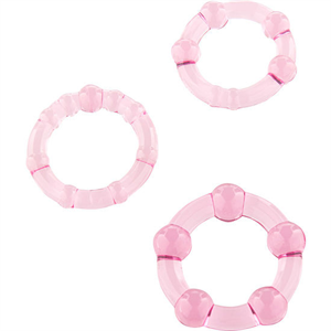 Seven Creations Sevencreations Juego Tres Anillos Pene Rosa