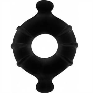 Shots-toys Anillo Silicona Gummy Grande Color Negro