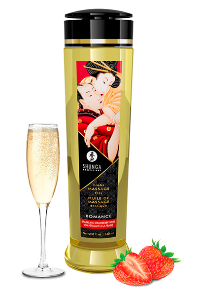 Shunga Aceite de Masaje Romance (Fresas y Champagne)