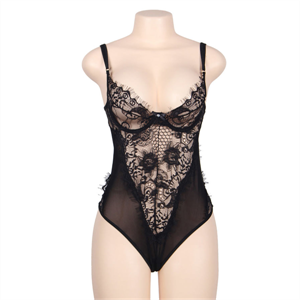 Subblime Queen Plus Teddy Diseño Floral Y Flequitos Negro