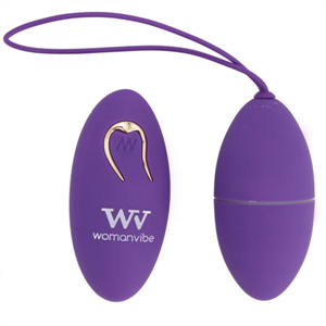 Womanvibe  Alsan Huevo Control Remoto Negro Silicona Purple