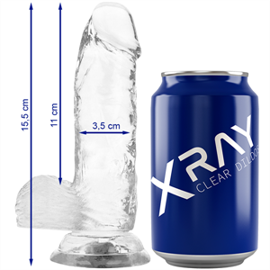 X Ray Xray Clear Dildo Realista Transparente 15.5cm X 3.5cm