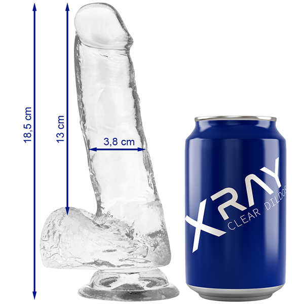 X Ray - Xray Clear Dildo Realista Transparente 18.5cm X 3.8cm