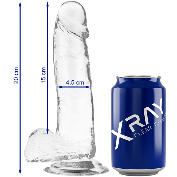 X Ray - Xray Clear Dildo Realista Transparente 20cm X 4.5cm