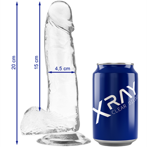 X Ray Xray Clear Dildo Realista Transparente 20cm X 4.5cm