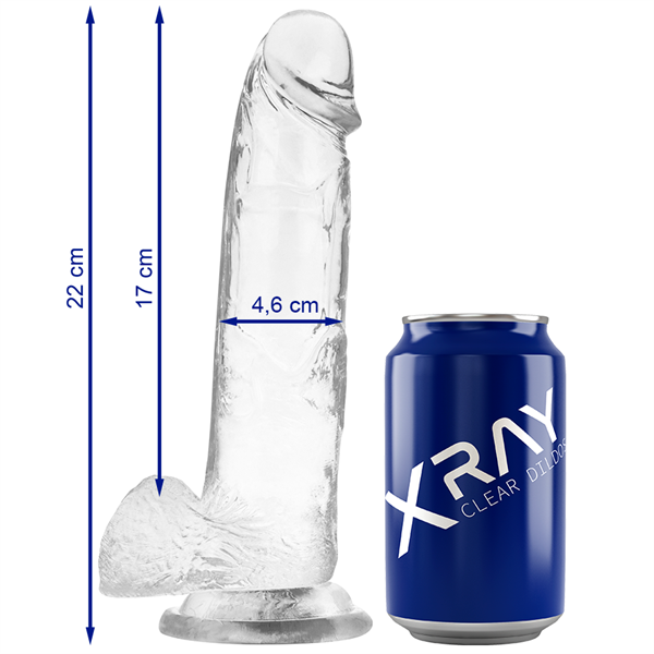 X Ray - Xray Clear Dildo Realista Transparente 22cm X 4.6cm