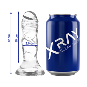 X Ray Xray Clear Dildo Transparente 12cm X 2.6cm