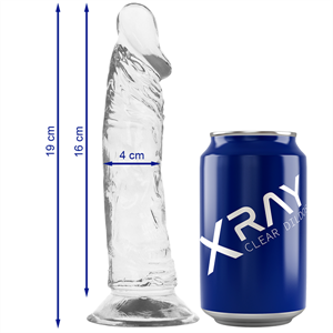 X Ray Xray Clear Dildo Transparente 19 Cm X 4cm